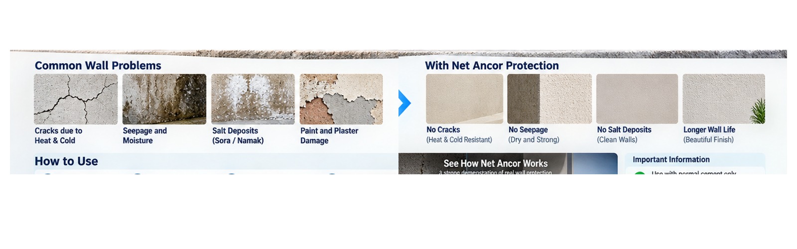 Before and after wall protection comparison